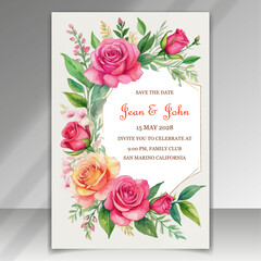 elegant engagement Sophisticated wedding invitation card vector design template