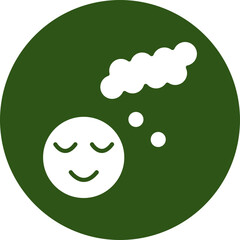 Dream Vector Glyph Green Circle Icon