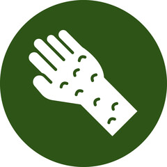 Skin Rash Vector Glyph Green Circle Icon