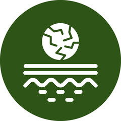 Dry Skin Vector Glyph Green Circle Icon