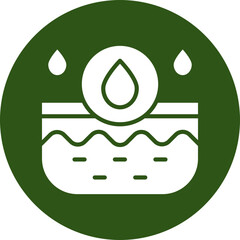 Oil Skin Vector Glyph Green Circle Icon