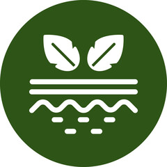 Leaf Skin Vector Glyph Green Circle Icon