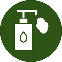 Lotion Vector Glyph Green Circle Icon