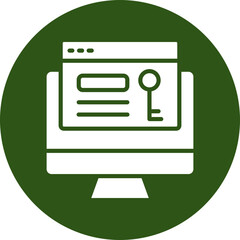 Keywords Vector Glyph Green Circle Icon