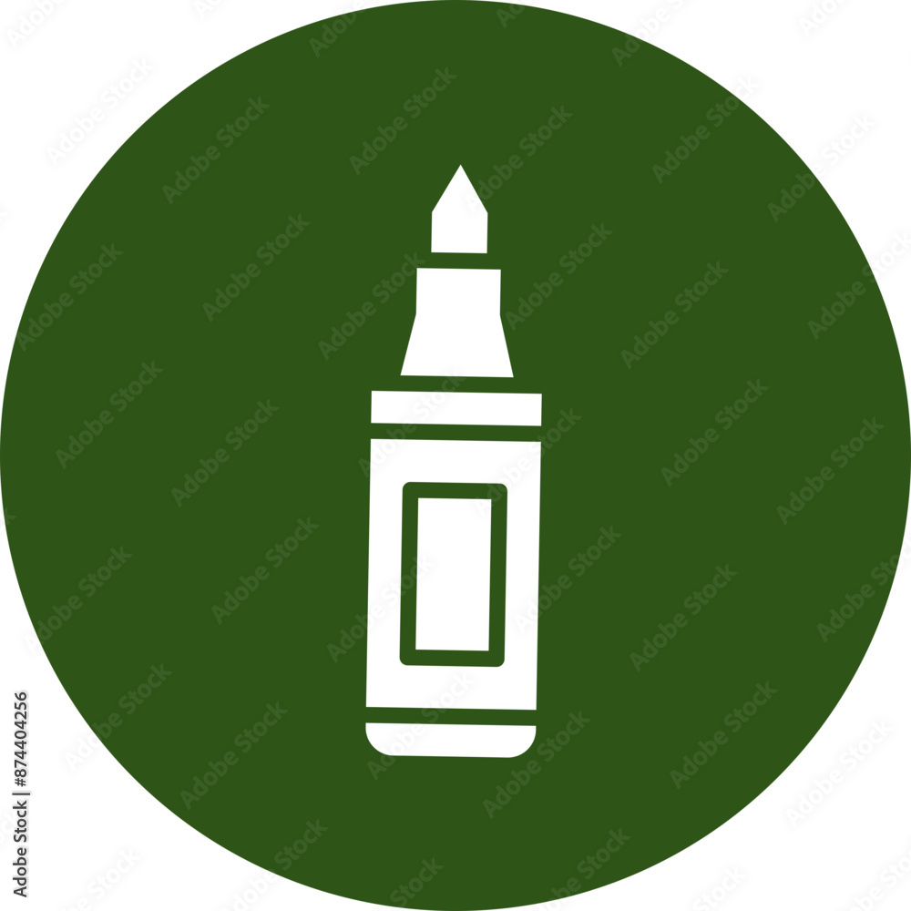 Poster Marker Vector Glyph Green Circle Icon