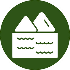 Lagoon Vector Glyph Green Circle Icon