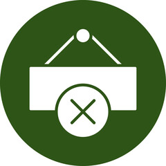 Closed Glyph Green Circle Icon