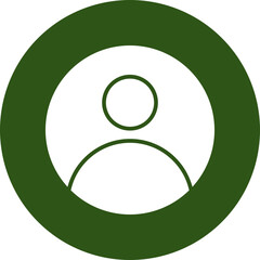 Customer Glyph Green Circle Icon