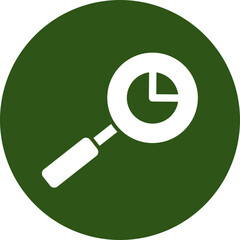Research Glyph Green Circle Icon