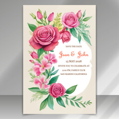 elegant engagement Sophisticated wedding invitation card vector design template
