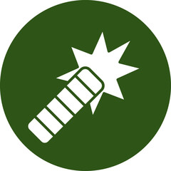 Flare Glyph Green Circle Icon