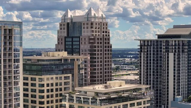 Downtown Orlando FL June 24 2024 Lake Eola Sunny Cloudy SunTrust Bank 1