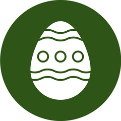 Easter Glyph Green Circle Icon