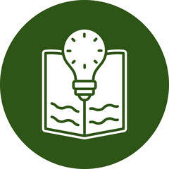 Inspiration Glyph Green Circle Icon