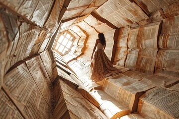 The path to knowledge, the concept. A bright perspective