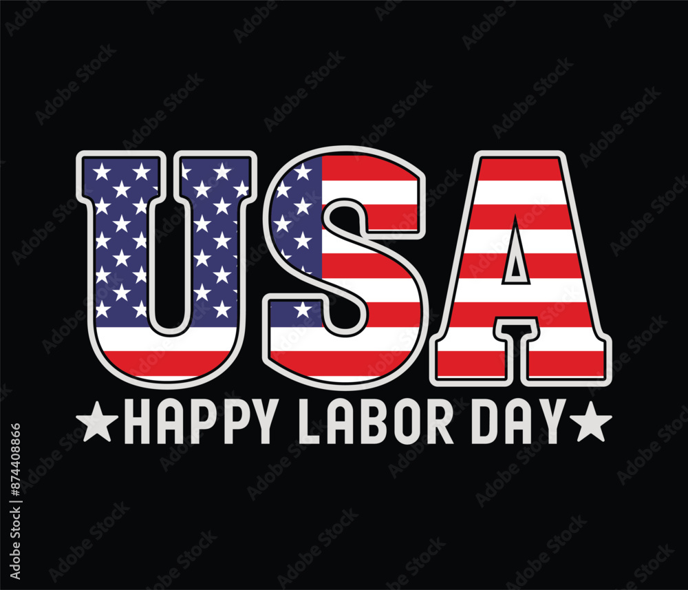 Wall mural usa happy labor day t shirt design, labor day t shirt design