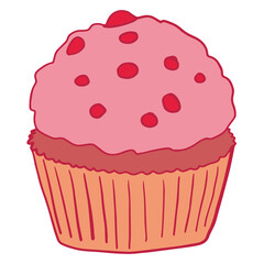 cupcake isolated on white background