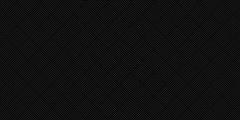 Vector Overlapping Pattern Minimal diamond geometric digital wave backdrop abstract wave square background. black line seamless tile stripe overlap creative retro square pattern white background.