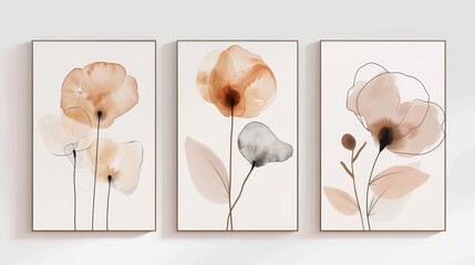 Vibrant Watercolor Flower Posters for Home Decor Generative AI