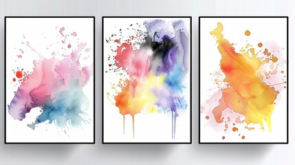 Vibrant Watercolor Art Posters for Modern Decor Generative AI