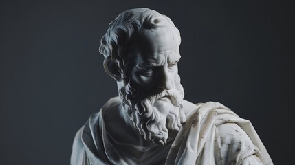 Majestic Marble Effigy Celebrating the Legacy of Geometry's Founding Father