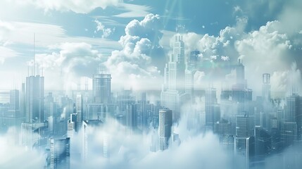 Fototapeta premium Advanced climate control system for urban environments on a plain background, showcasing futuristic technology for managing and adapting to changing climate conditions 