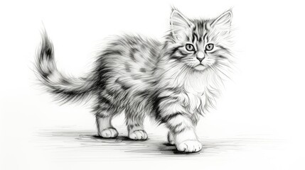 A cute fluffy cat 