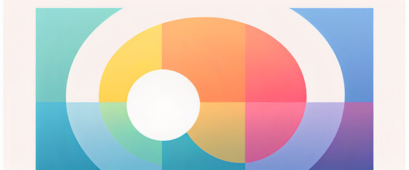 Fototapeta premium illustrazione con elementi geometrici a tema minimalista astratto contemporaneo