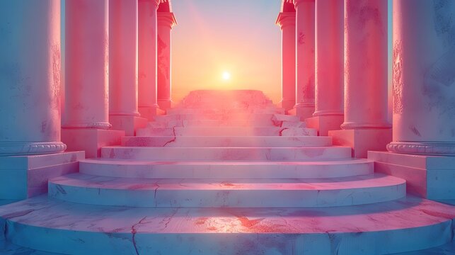 Heroes of Freedom, A celebration of freedom honoring heroes with magical displays. Describe the event and the mystical elements celebrating the heroes. 3D render, Minimalism