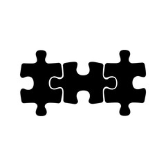 Jigsaw puzzle piece flat vector icon design