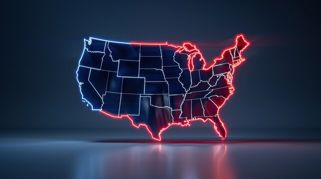 Electoral college map of the United States