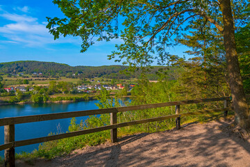 Fototapeta premium Jezioro Turkusowe (Turquoise Lake) is a beautiful natural attraction located near Międzyzdroje in the Wolin National Park, Poland. 