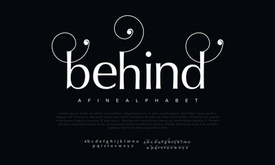 Behind Hand-drawn Elegance Artisanal Typeface