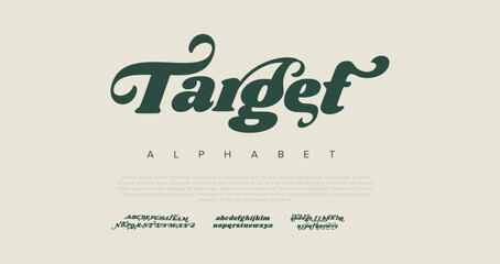 Target modern abstract digital alphabet font minimal technology typography creative urban fashion