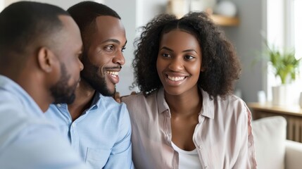 Obraz premium Couple meeting with advisor to plan for retirement