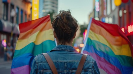 Iconic rainbow hues and symbols for Pride Month 2024 celebration