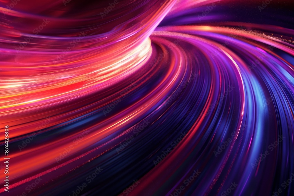 Poster colorful abstract light streaks background with neon glowing patterns adds dynamic touch to design p