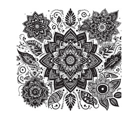 Mehndi lace vector design,awesome Mehndi lace svg,high resolution printable Mehndi lace artwork