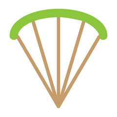 Paraglider Vector Flat Icon Design