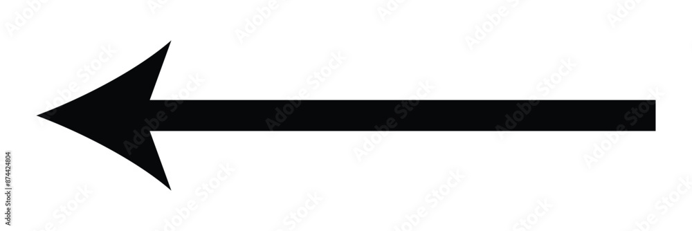 Poster black large forward or right pointing solid long arrow design eps 10