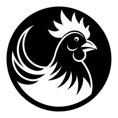rooster isolated on white background logo