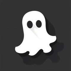 Obraz premium Simple Yet Cute Design Featuring a Little Cartoon Ghost