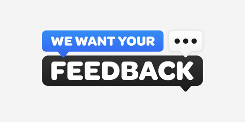 We want your feedback vector banner