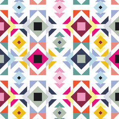 Flat colorful geometric pattern design