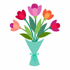 flower bouquet isolated white background