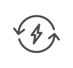 Energy saving icon outline and linear vector.	