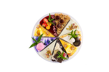 Assortment of pieces of cake, isolated on white © Антон Васильев