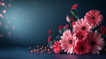 flowers with dark background