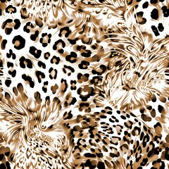 Vibrant Leopard Print Design in Dark Red and Light Pink