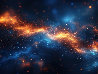 Fototapeta premium Sparkling stars in a night sky creating a cosmic landscape